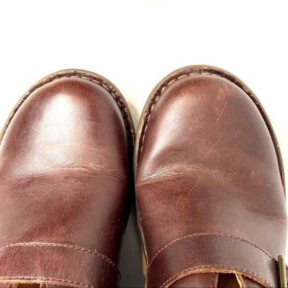 UGG Livia brown leather shearling lined clogs 7 - Picture 15 of 16